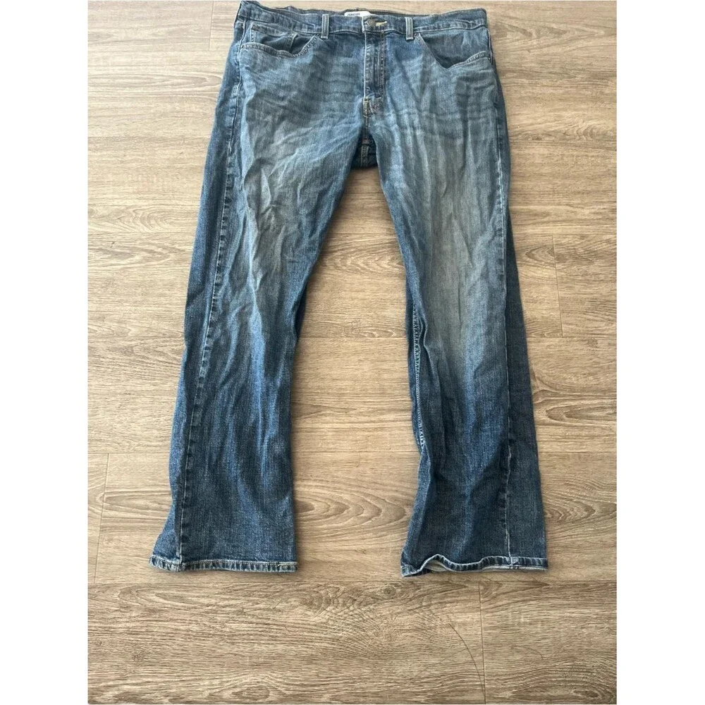Signature Levi Strauss Jeans Mens 36x30 Relaxed Fit Stretch Denim Dark Wash